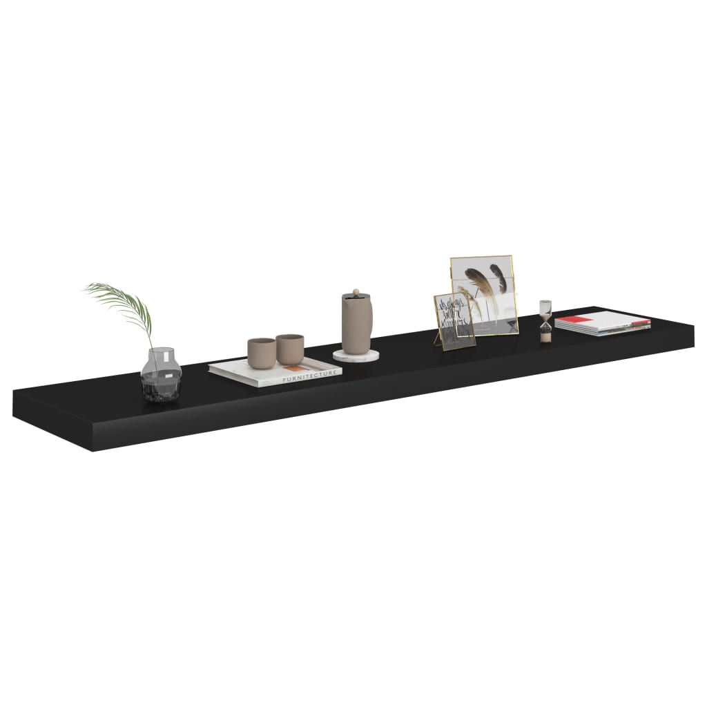 

vidaXL Wandschap zwevend 120x23,5x3,8 cm MDF zwart