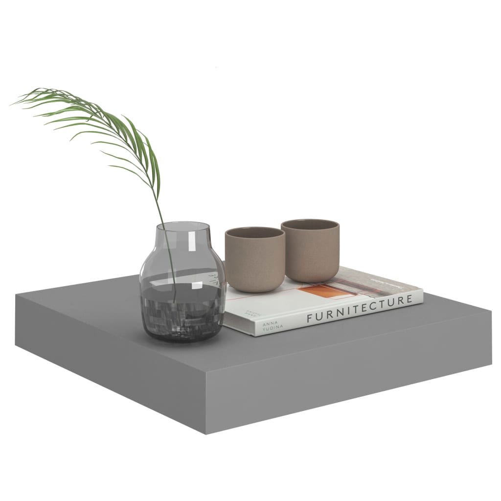 

vidaXL Wandschap zwevend 23x23,5x3,8 cm MDF grijs
