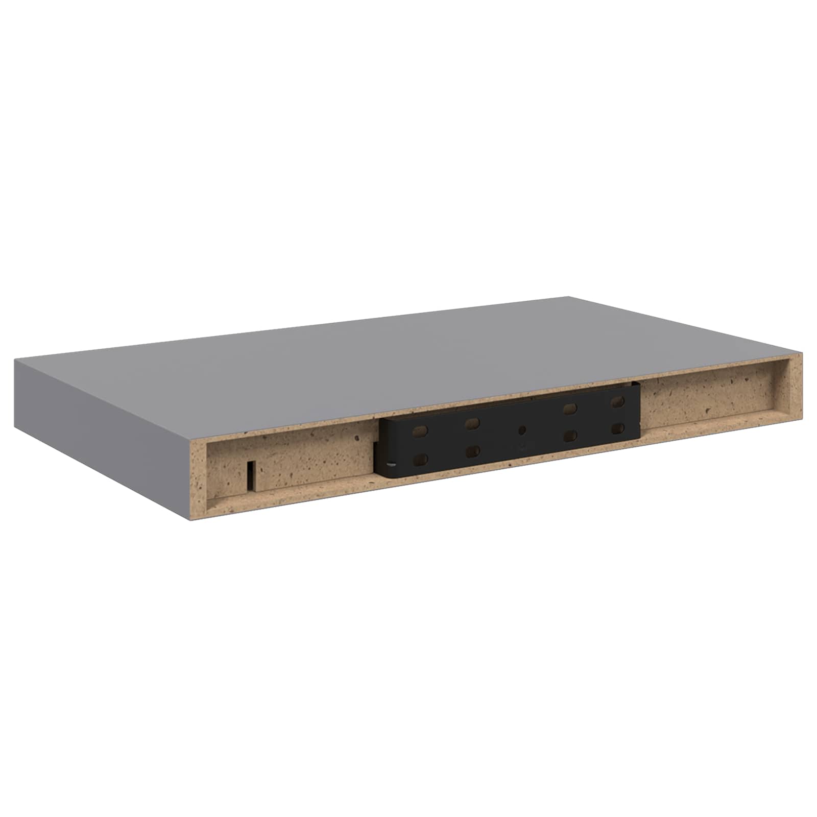 vidaXL Plovoucí nástěnné police 4 ks šedé 40 x 23,5 x 3,8 cm MDF