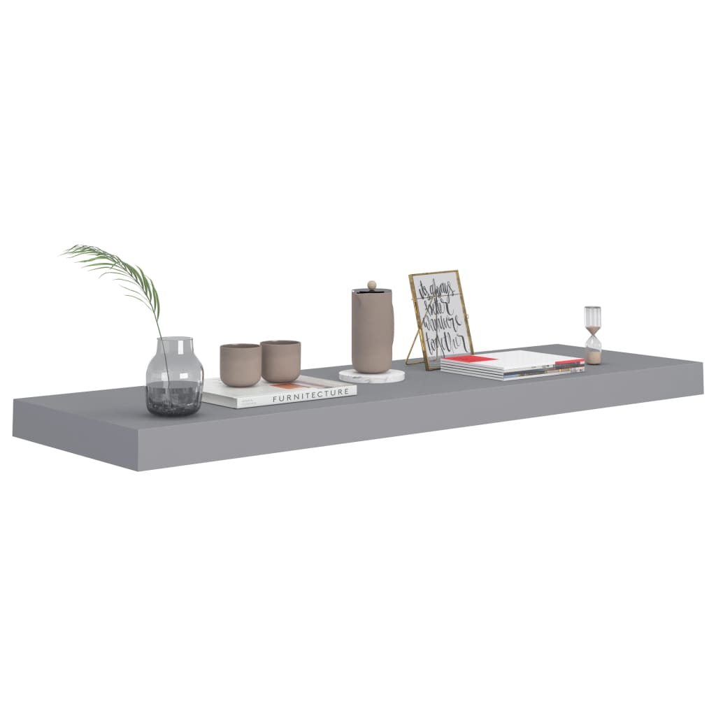 

vidaXL Wandschap zwevend 80x23,5x3,8 cm MDF grijs