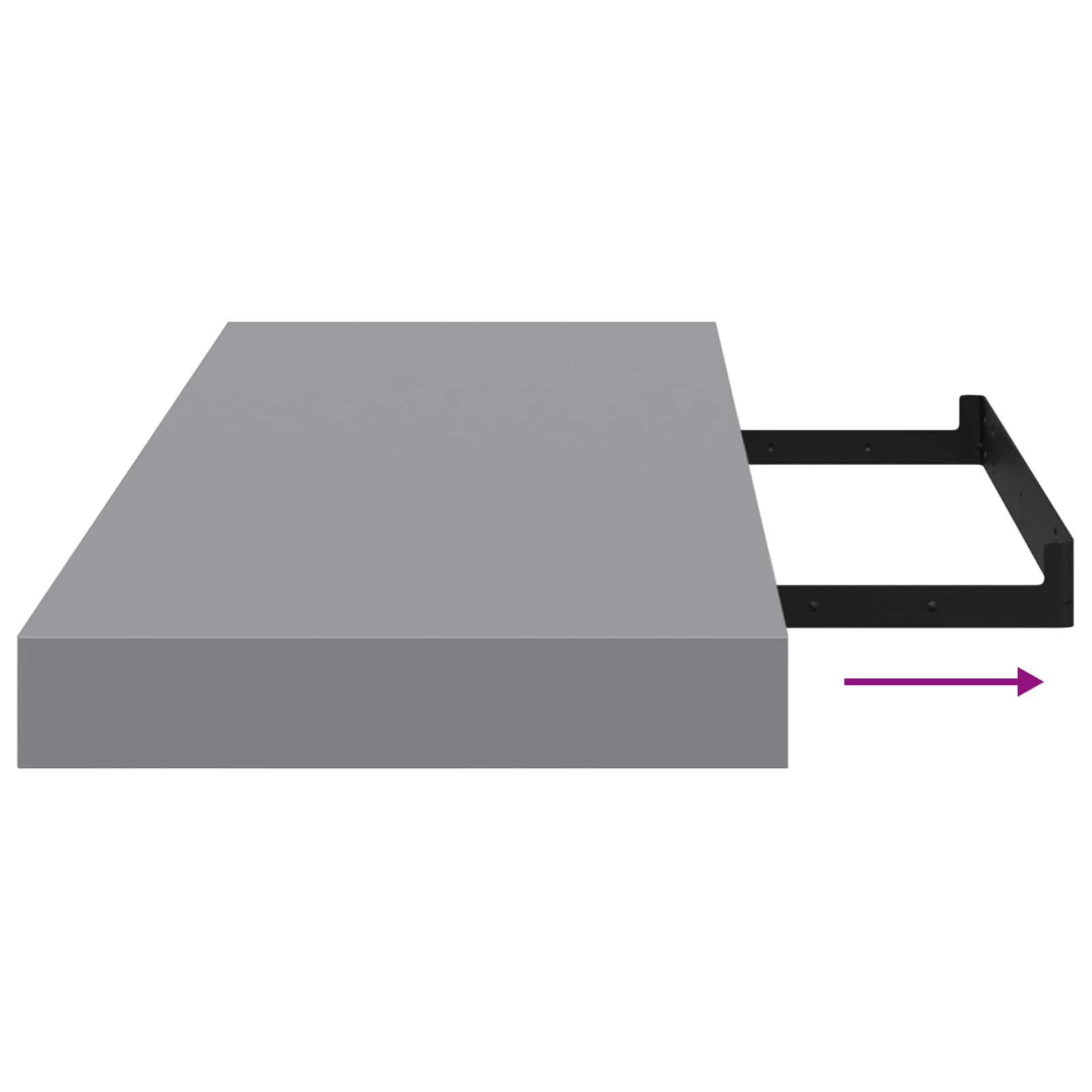 vidaXL Wandschappen zwevend 2 st 90x23,5x3,8 cm MDF grijs
