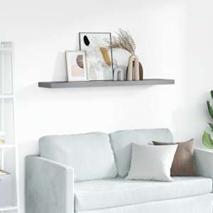 Stenska polica siva 120x23,5x3,8 cm MDF