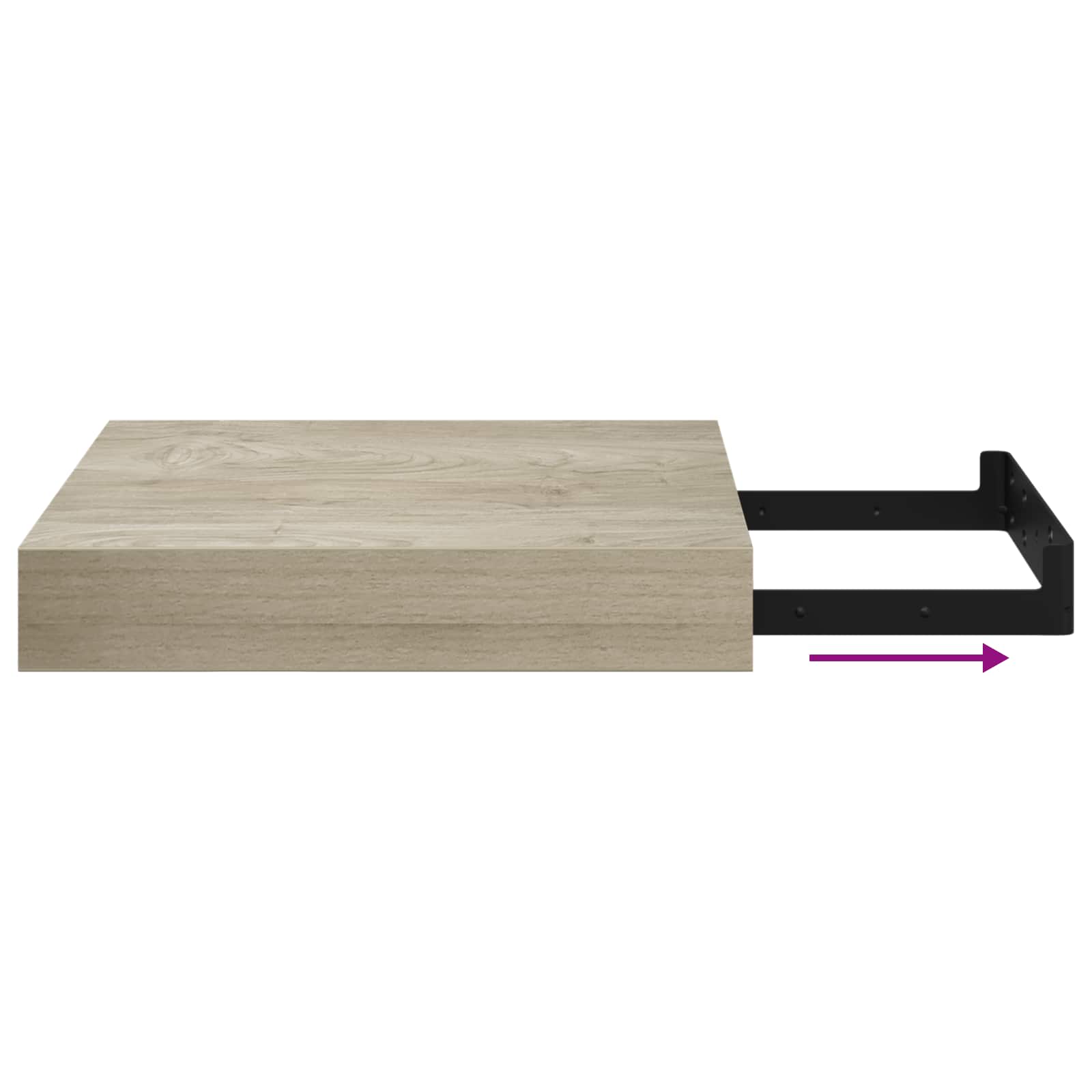 vidaXL Wandschap zwevend 23x23,5x3,8 cm MDF eikenkleur