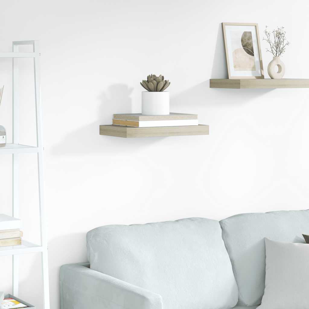 vidaXL Schwebendes Wandregal Eichefarben 40x23x3,8 cm MDF