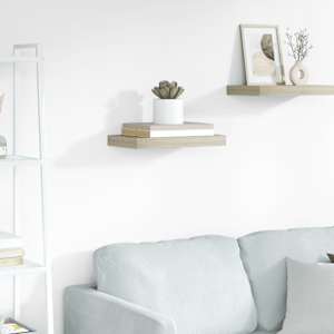 Stenska polica barva hrasta 40x23x3,8 cm MDF