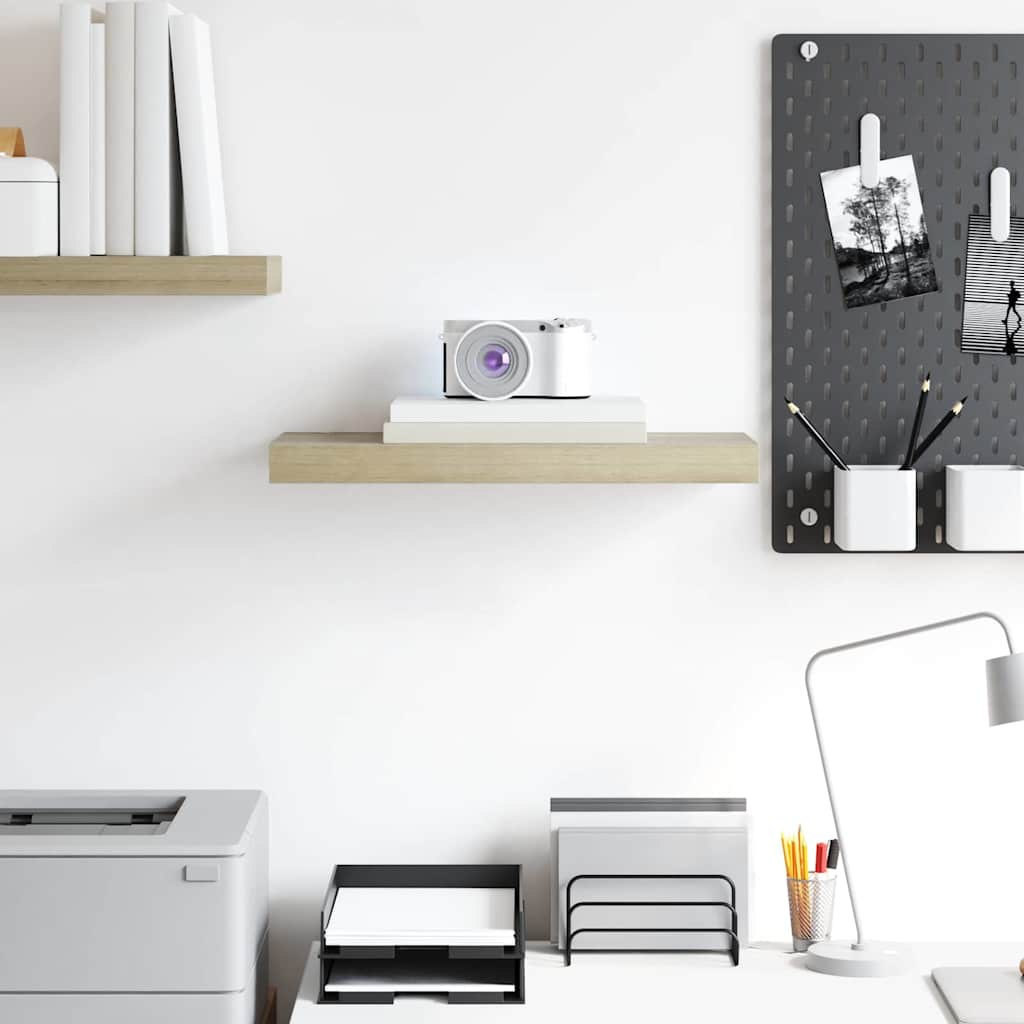 Thumbnail - vidaXL Schwebendes Wandregal Eichefarben 50x23x3,8 cm MDF