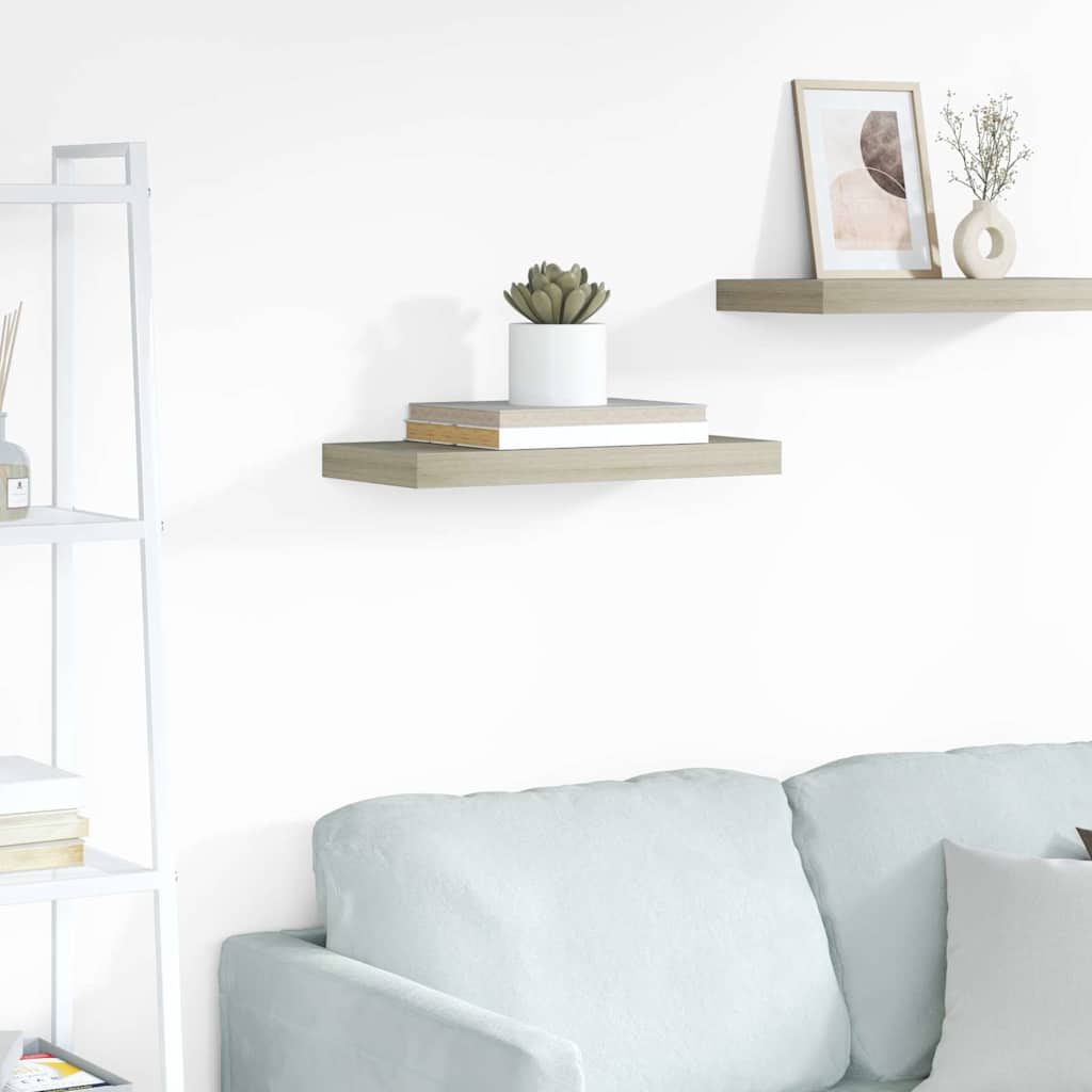 vidaXL Raft de perete suspendat, stejar, 50x23x3,8 cm, MDF