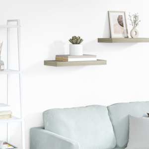 Stenska polica barva hrasta 50x23x3,8 cm MDF