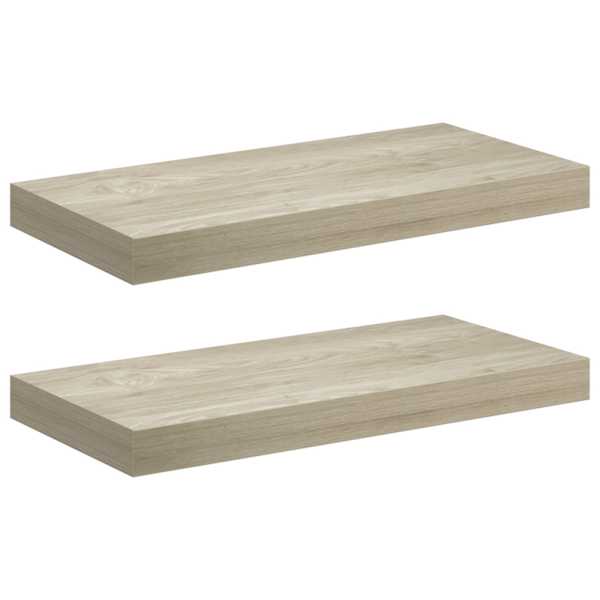 vidaXL seinariiulid, 2 tk, tammev&auml;rvi, 50 x 23,5 x 3,8 cm MDF