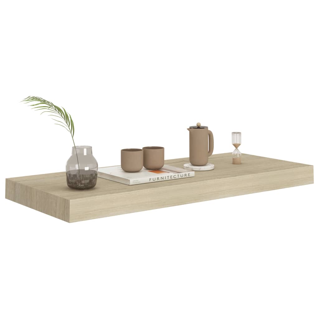 

vidaXL Wandschap zwevend 60x23,5x3,8 cm MDF eikenkleurig
