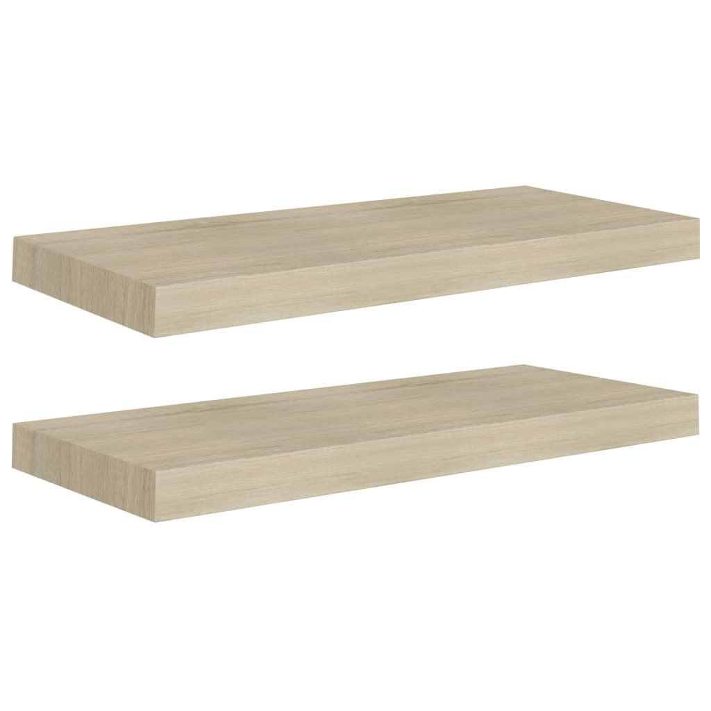 

vidaXL Floating Wall Shelves 2 pcs Oak 23.6"x9.3"x1.5" MDF