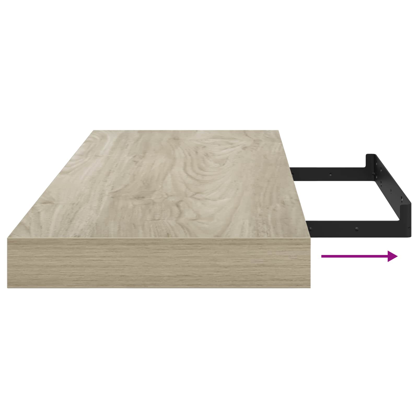 vidaXL Wandschappen zwevend 2 st 60x23,5x3,8 cm MDF eikenkleurig