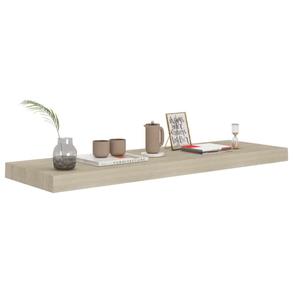 

vidaXL Wandschap zwevend 80x23,5x3,8 cm MDF eikenkleurig