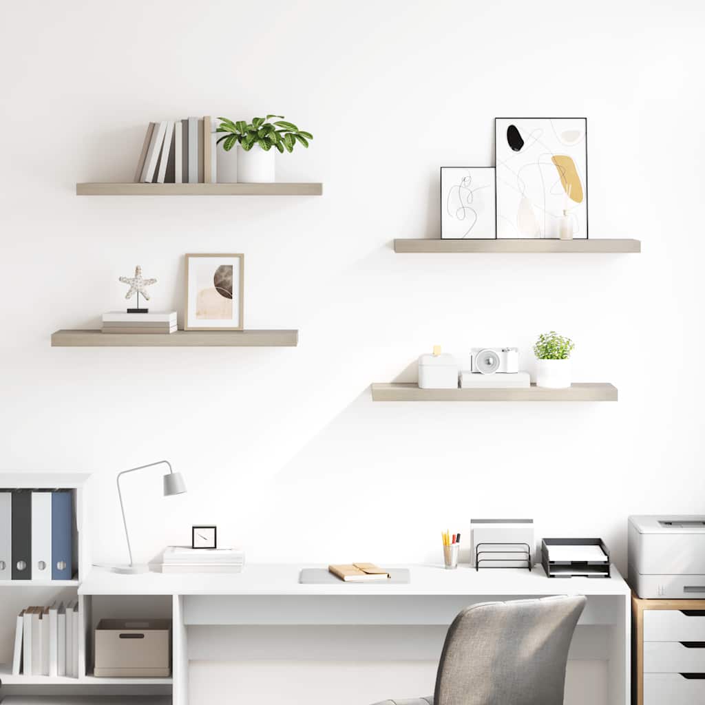 Thumbnail - vidaXL Schweberegale 4 Stk. Eiche-Optik 80x23,5x3,8 cm MDF