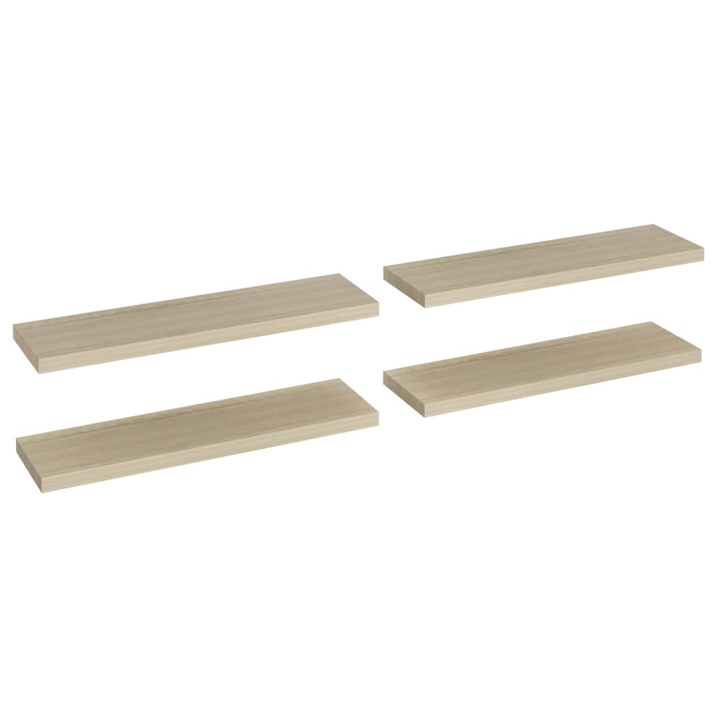 

vidaXL Floating Wall Shelves 4 pcs Oak 35.4"x9.3"x1.5" MDF
