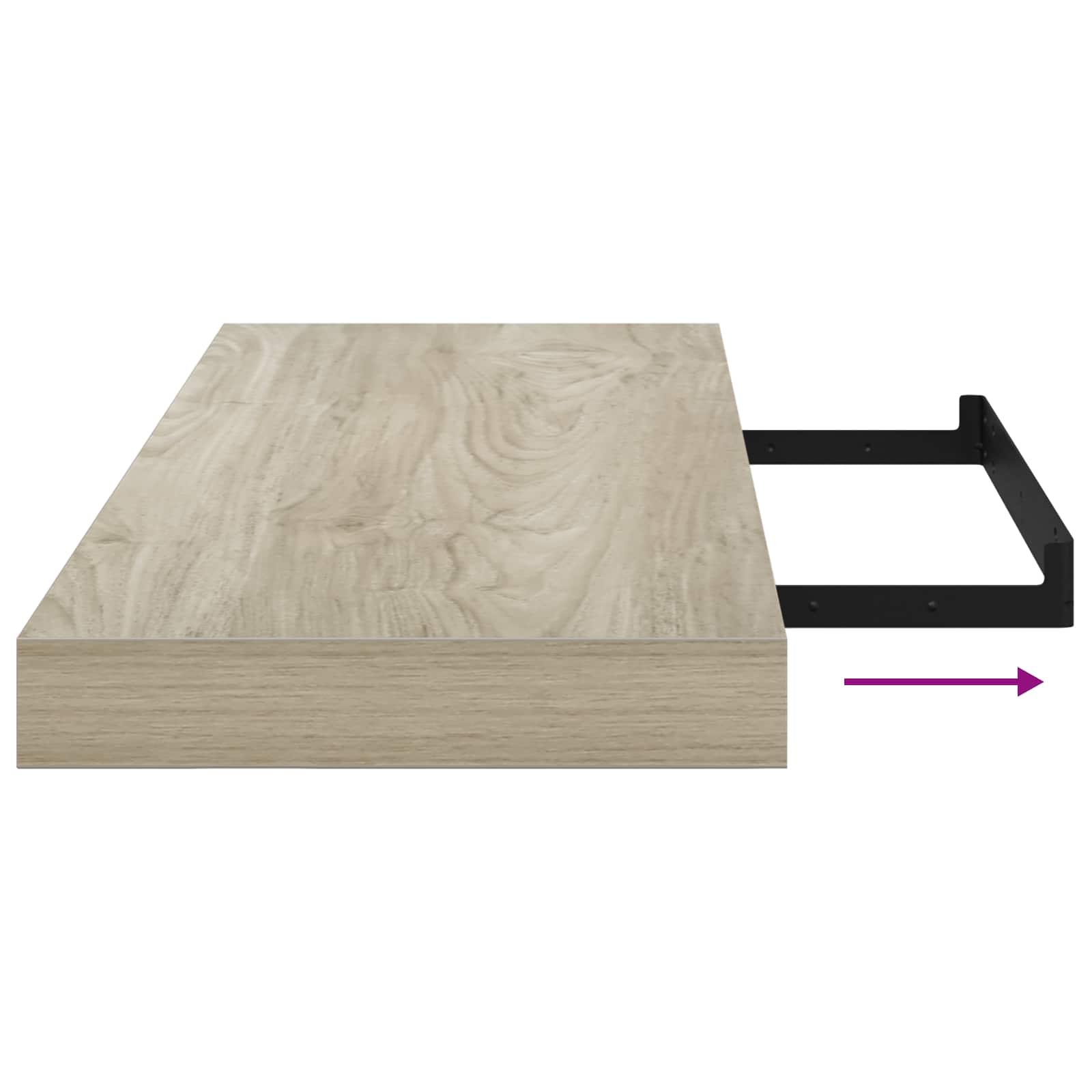 vidaXL Wandschappen zwevend 4 st 90x23,5x3,8 cm MDF eikenkleurig