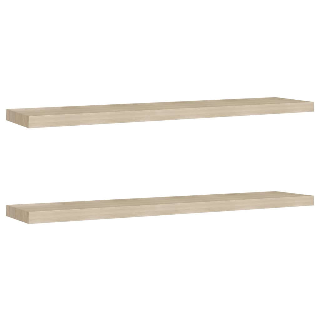 

vidaXL Floating Wall Shelves 2 pcs Oak 47.2"x9.3"x1.5" MDF