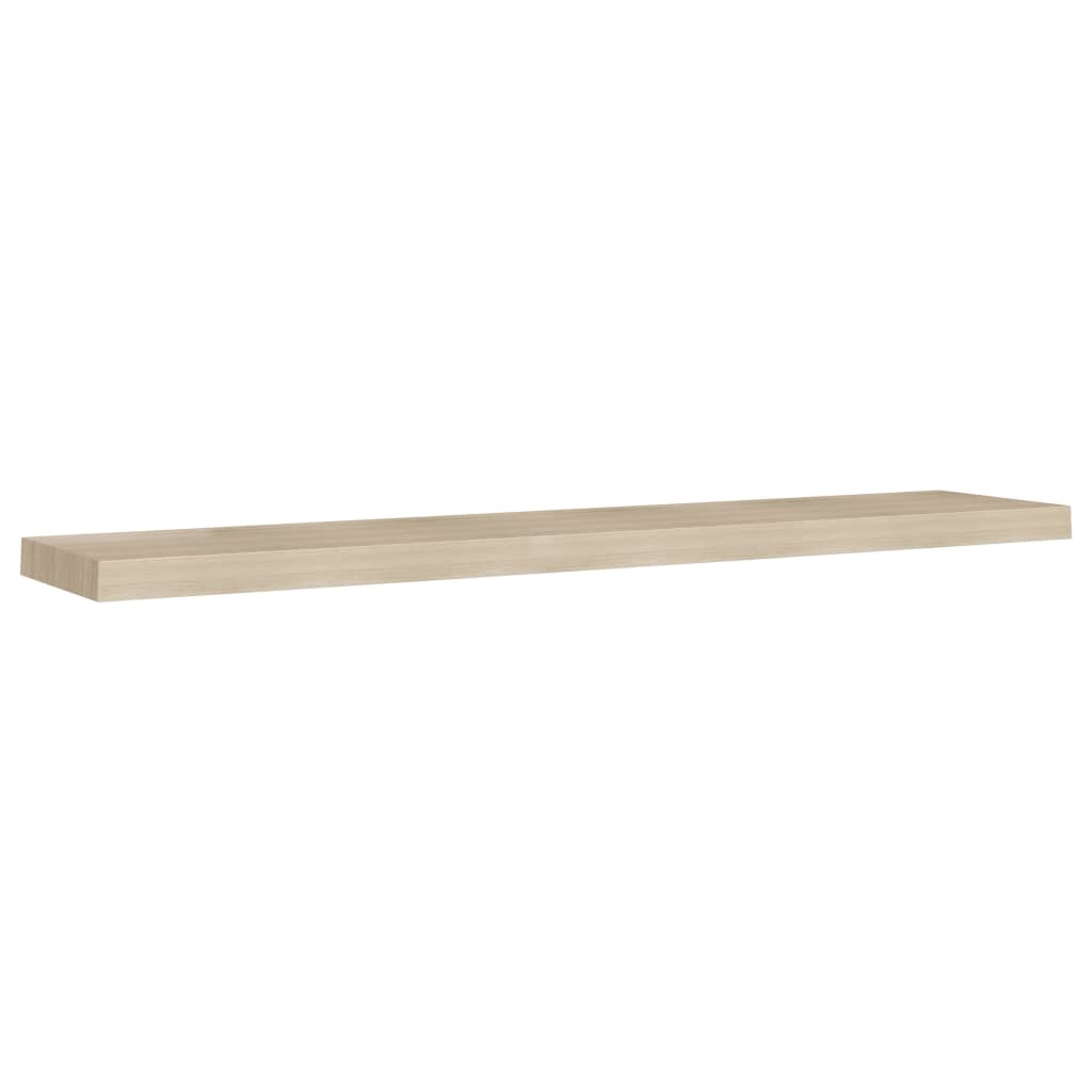vidaXL Rafturi perete suspendate, 2 buc., stejar, 120x23,5x3,8 cm, MDF