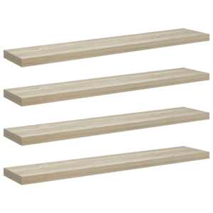vidaXL seinariiulid, 4 tk, tammev&auml;rvi, 120x23,5x3,8 cm MDF