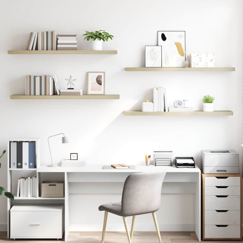 Thumbnail - vidaXL Schweberegale 4 Stk. Eichen-Optik 120x23,5x3,8 cm MDF