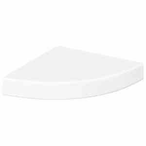 Plovoucí rohová police s vysokým leskem bílá 25x25x3,8 cm MDF - obrázek 2