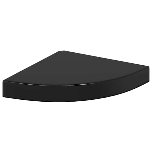 vidaXL nurgariiul, k&otilde;rgl&auml;ikega, must, 25 x 25 x 3,8 cm MDF