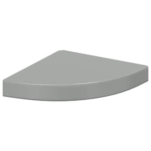 Plovoucí rohová police šedá vysoký lesk 25 x 25 x 3,8 cm MDF - obrázek 2