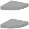 vidaXL nurgariiulid, 2 tk, hall, 25 x 25 x 3,8 cm MDF