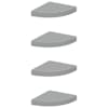 vidaXL nurgariiulid, 4 tk, hall, 25 x 25 x 3,8 cm MDF
