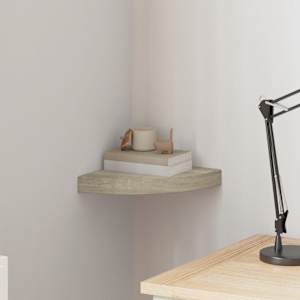 Kotna polica barva hrasta 25x25x3,8 cm MDF