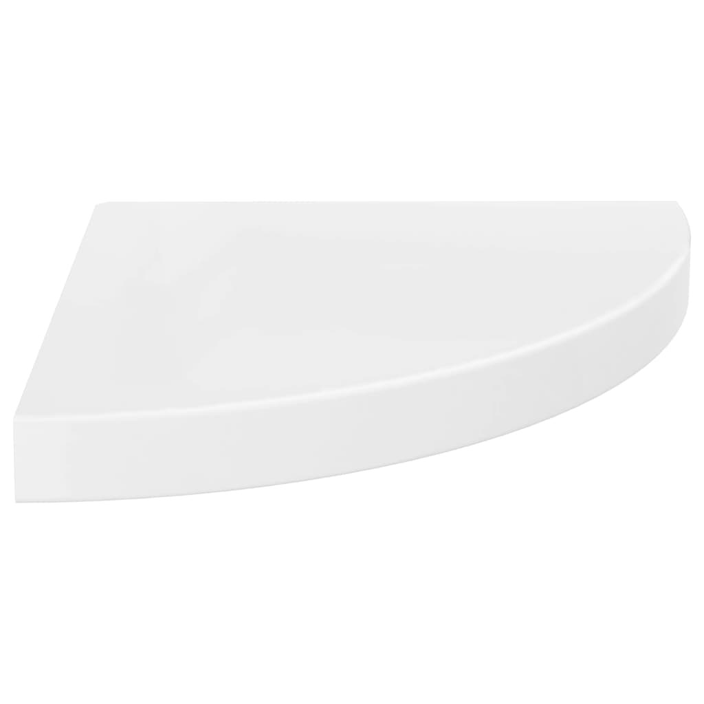 

vidaXL Floating Corner Shelf High Gloss White 13.8"x13.8"x1.5" MDF