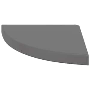 323914 vidaXL Floating Corner Shelves 2 pcs High Gloss Grey 35x35x3,8 cm MDF - obrázek 6