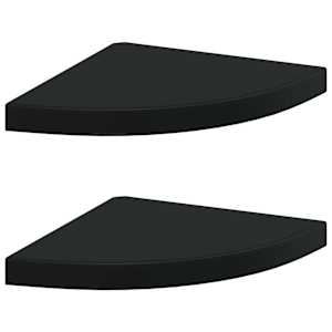 323920 vidaXL Floating Corner Shelves 2 pcs Black 35x35x3,8 cm MDF - obrázek 2