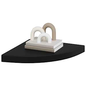 323920 vidaXL Floating Corner Shelves 2 pcs Black 35x35x3,8 cm MDF - obrázek 4