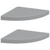 vidaXL nurgariiulid, 2 tk, hall, 35 x 35 x 3,8 cm MDF