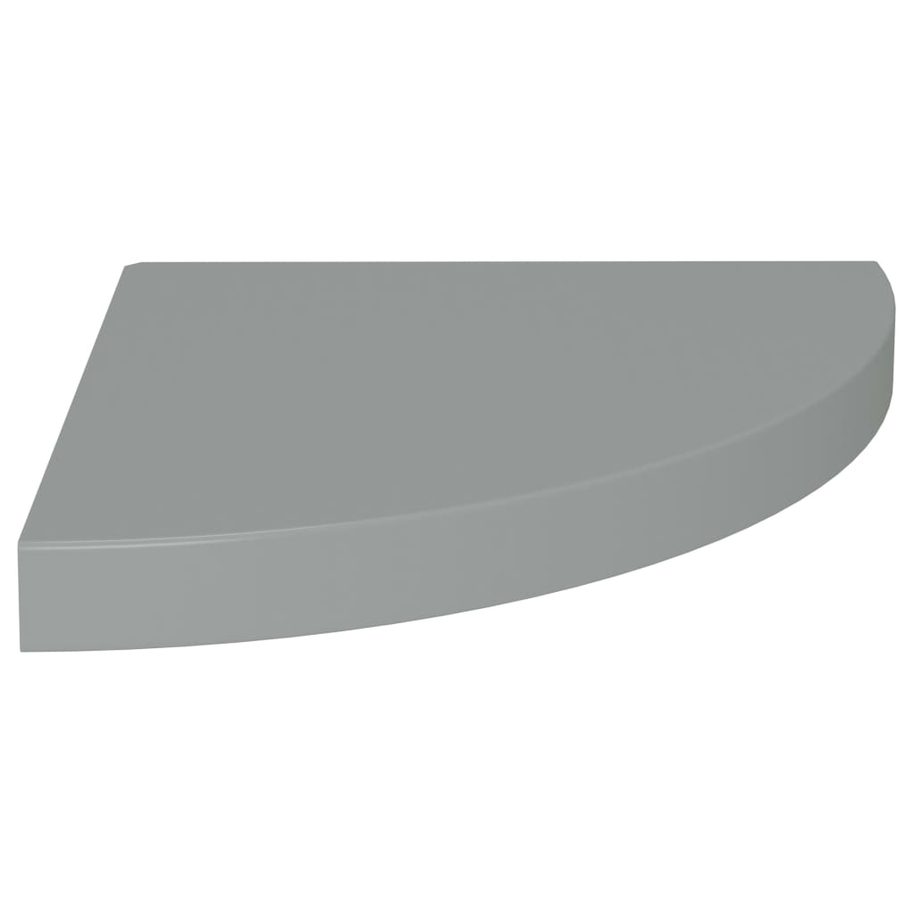 vidaXL Hoekschappen zwevend 2 st 35x35x3,8 cm MDF grijs afbeelding