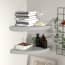  vidaXL 323923 Floating Corner Shelves 2 pcs Grey 35x35x3,8 cm MDF termék 2. képe