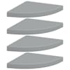 vidaXL nurgariiulid, 4 tk, hall, 35 x 35 x 3,8 cm MDF