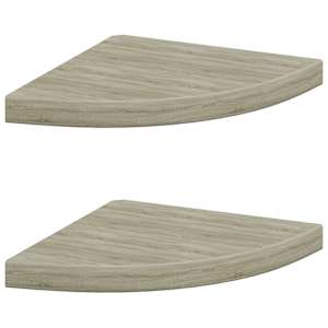 323926 vidaXL Floating Corner Shelves 2 pcs Oak 35x35x3,8 cm MDF - obrázek 2