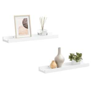 vidaXL pildiraami seinariiulid 2 tk, valge, 40 x 9 x 3 cm MDF