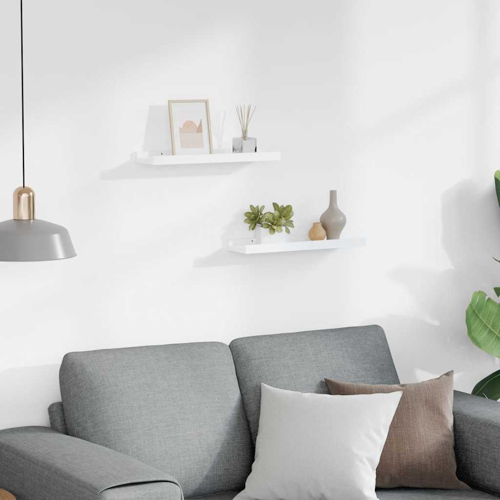 Thumbnail - vidaXL Bilderleisten 2 Stk. Weiß 40x9x3 cm MDF