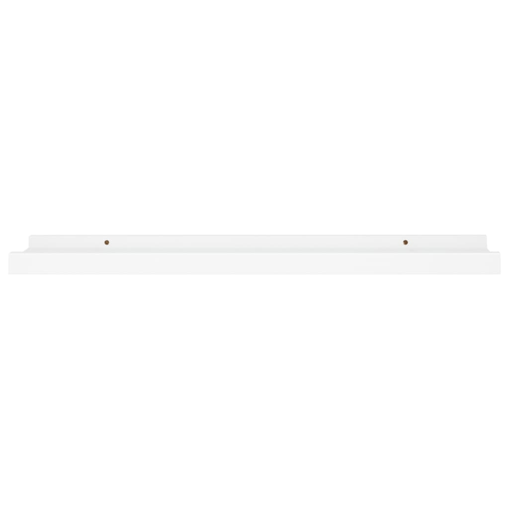 vidaXL Picture Frame Ledge Shelves 2 pcs White 23.6"x3.5"x1.2" MDF