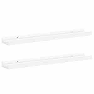 Poličky na zarámované obrázky 2 ks bílé 60 x 9 x 3 cm MDF - obrázek 5