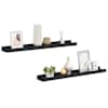 vidaXL pildiraami seinariiulid 2 tk, must, 60 x 9 x 3 cm MDF