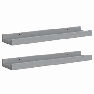 Poličky na zarámované obrázky 2 ks šedé 40 x 9 x 3 cm MDF - obrázek 5