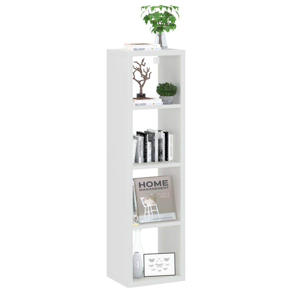 vidaXL Étagère murale sous forme de cube Blanc 37x29,5x134,5 cm MDF