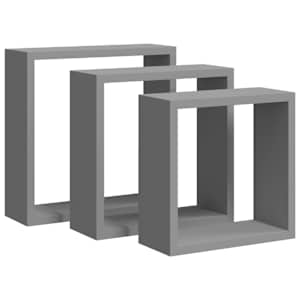 vidaXL kuubikukujulised riiulid, 3 tk, hall, MDF