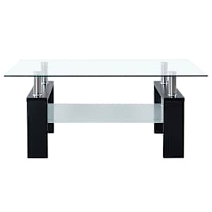 vidaXL Stolik kawowy Czarny 55 x 96 x 40.5 cm