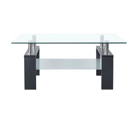 vidaXL Salontafel 95x55x40 cm gehard glas grijs