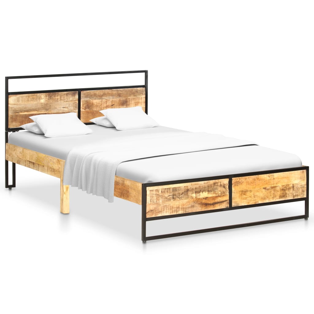 

vidaXL Bedframe massief mangohout en grenenhout 120x200 cm